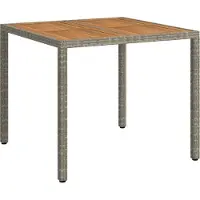 Syfax Table de Jardin Gris 90 x 90 x 75 cm polyrotin