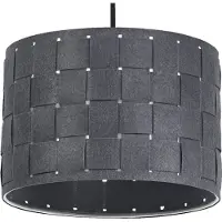 Ledvance Lampe suspendue décorative grise en feutre et métal, E27, diamètre 280 mm, lumière chaude grâce à l'abat-jour tissé, durable grâce à la source lumineuse interchangeable, installation facile