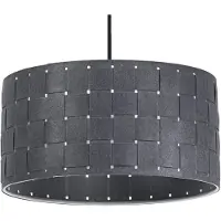 Ledvance Lampe suspendue décorative grise en feutre et métal, E27, diamètre 380 mm, lumière chaude grâce à l'abat-jour tissé, durable grâce à la source lumineuse interchangeable, installation facile