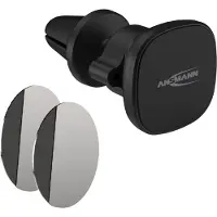 Ansmann Smart Magnet Support pour voiture Support magnétique pour grille d'aération, Support pour smartphone, Noir