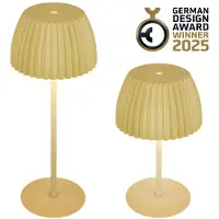 B.K.Licht Brilo unplugged RIFFLE Akku Tischleuchte mit Lichtkante - Lindgrün (200 lm)