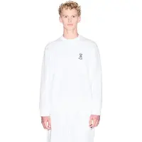 Armani Exchange pour homme. XM001777AF10818U0009 Sweat-shirt col rond blanc cassé (L), Casuel, Coton, Manche longue