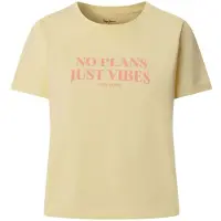 Pepe Jeans Cleo Short Sleeve T-shirt Beige L Femme