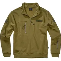 Brandit Tactical Half Zip Sweatshirt Vert 4XL Homme