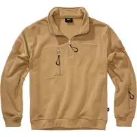 Brandit Tactical Half Zip Sweatshirt Marron L Homme