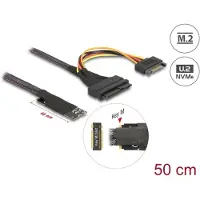 DeLOCK M.2 Key M vers U.2 SFF-8639 NVMe adaptateur avec câble de 50 c