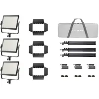 Godox LP1200Bi K3 Black Litemons Bi color LED Light Panel 3 light kit (Lumière vidéo), Lumière continue, Noir