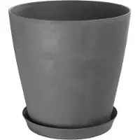 Garden ID Pot De Fleurs Rond Garden Id Swing Cone Gris Ø 35 Cm 23 L
