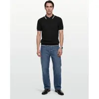 Armani Exchange pour homme. XM001977AF20139UC001 Polo en tricot noir (XL), Casuel, Coton, Manche courte