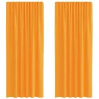 vidaXL Rideaux En Voile À ?illets 2 Pcs Orange