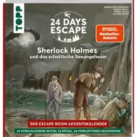 Sonstige Verlage 24 DAYS ESCAPE - Le calendrier de l'avent de l'Escape Room : Sherlock Holmes et le monstre marin écossais : Sherlock Holmes dans sa nouvelle aventure sur 24 doubles pages fermées à clé