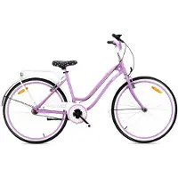 Sun baby Vélo pour fille Heart Bike 26 pouces, vélo pour fille avec freins V-Brake, porte-bagages et catadioptres (violet, 26 pouces)