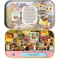 Gistuch Bazar du bonheur Maison miniature - Kit de bricolage DIY, Objet de décoration - Pour la maison, cadeau & collection