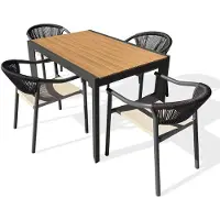 DCB Groupe Ensemble repas de jardin 4 places en alu