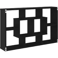 vidaXL Étagère murale noire imitation chêne 85 x 16 x 52,5 cm Bois composite