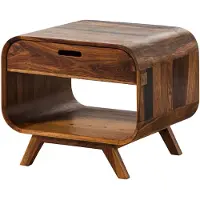 MASSIVMOEBEL24.DE MASSIVMOEBEL24 | Table basse en bois de Sheesham 60x50x50 marron foncé laqué MAILAND #230