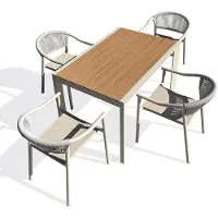 DCB Groupe Ensemble repas de jardin 4 places en alu