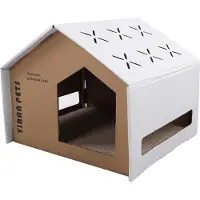 Gistuch Maison pour chat en carton, mignonne, portable, grande pièce, griffoir, arbre à chat relaxant haute densité pour l'intérieur, 008 2