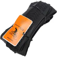 Gistuch 26 x 1,95 Pneu extérieur pour VTT, caoutchouc, surface profilée, pliable, pièce de rechange pour la réparation de vélos, entièrement noir