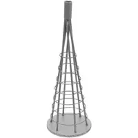 Mendler Arbre décoratif HWC-O91, sapin de Noël, arbre décoratif, décoration de Noël, sapin de Noël à décorer, métal 60 cm couleur argent