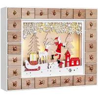Spiel Werk Calendrier de l'Avent Père Noël avec LED à remplir
