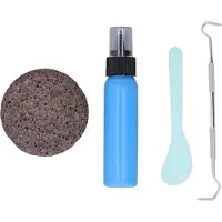 Gistuch Kit Picking Rock, rembourrage en latex, pierre ronde plate, DIY, jouet relaxant à gratter pour adultes, adolescents, enfants, bleu