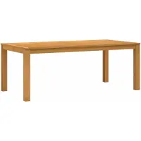 vidaXL Table de salle à manger 200 x 100 x 75 cm en bois massif de chêne naturel, rectangulaire