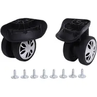 Gistuch 1 paire de roulettes silencieuses en ABS universelles pour valises, roulettes de rechange pour le bricolage