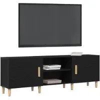vidaXL Meubles TV, 150 x 30 x 50 cm, noir, imitation chêne, panneaux de particules