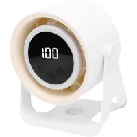 OEM VHV - Ventilateur de cou - Ventilateur de cou rechargeable par USB - Rechargeable par USB, silencieux, avec éclairage LED - Idéal pour la randonnée, les voyages, le sport