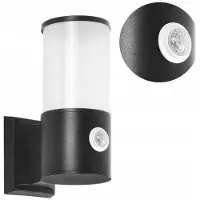 Adviti DALIA Applique murale, lampe de jardin avec détecteur de mouvement, E27, IP54, noir