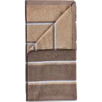 Zone Handtuch 50 x 100 cm Taupe/Camel/Himmelblau (50 x 100 cm)