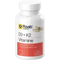 Raab Vitalfood , capsules de vitamine D3 + K2, 27,6 g