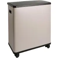 SVITA SR2X30 Poubelle à capteur Poubelle double 60l avec seau intérieur Roues Taupe