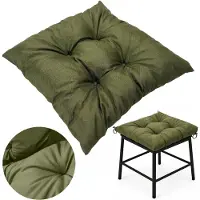 EDANTI Coussin de chaise 40 x 40 cm, vert, coussin de jardin décoratif imperméable