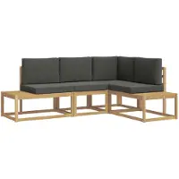 vidaXL Ensemble de canapés d'extérieur , 3 pièces, blanc et anthracite, polyester
