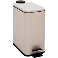 SVITA ST5 Poubelle à pédale 5l incl. seau intérieur Softclose rectangulaire taupe