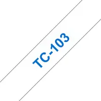 Brother TC103 - 12 mm x 7,7 m - ruban bleu sur fond transparent