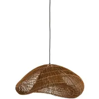 Light & Living Lampe pendante en rotin Janzur Ø 65cm - brun foncé