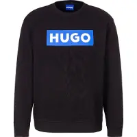 HUGO Sweat-shirt 'Classic' bleu ciel / noir / blanc