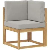 vidaXL Ensemble de salon de jardin 9 pièces, blanc et gris clair