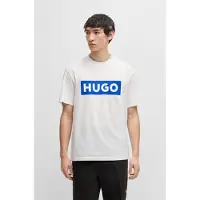 HUGO T-Shirt 'Nico' bleu / blanc
