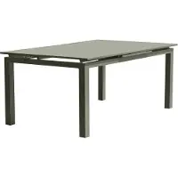 Dcb Garden Table de jardin Aluminium Kaki, Extensible 180/240 x 100 cm, Miami