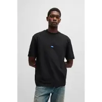 HUGO T-Shirt 'Nieros' bleu clair / noir / blanc