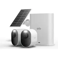 Arlo Kit de 2 caméras de surveillance connectées Ultra 3 extérieure Blanc + 1 panneau solaire