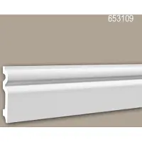 Profhome Plinthe 653109 Moulure décorative design intemporel classique blanc 2 m