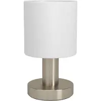 Eglo Lampe de table Montetto nickel avec capuchon blanc