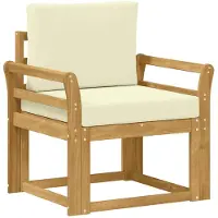 vidaXL Ensemble de canapés d'extérieur, 2 pièces, en polyester, blanc et crème