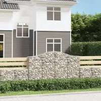 Prolenta Maison Exclusive - Paniers gabions voûtés 2 pièces 200x30x120/140cm fer galvanisé