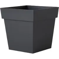 Eda Pot carré TOSCANE 39 cm, gris anthracite - 38 L